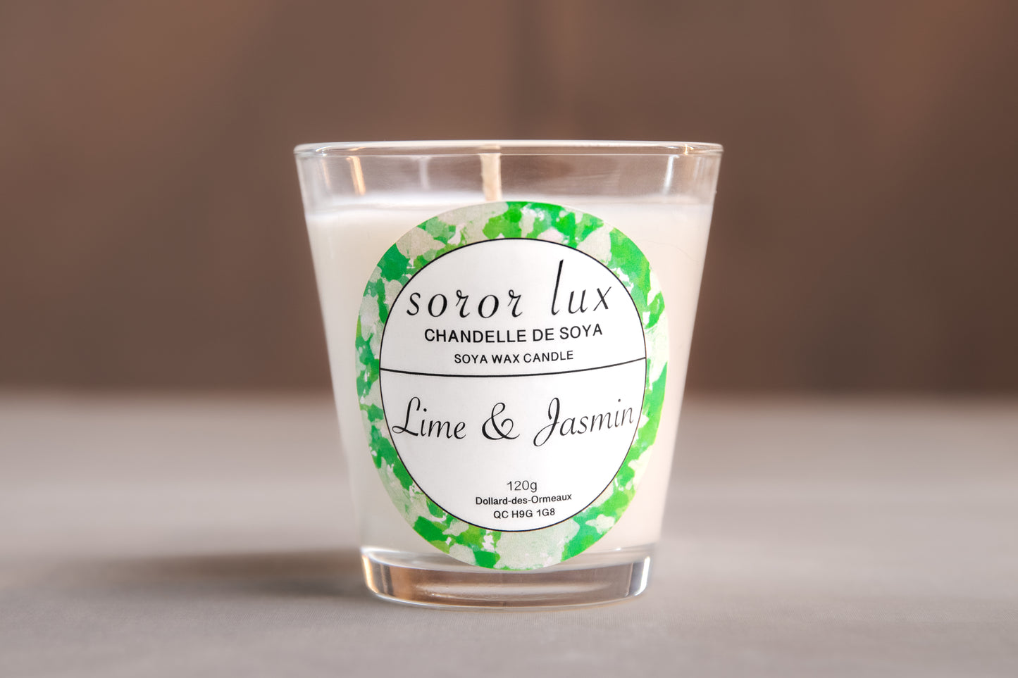 Chandelle lime et jasmin