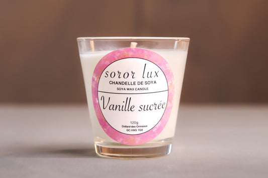 Chandelle vanille sucrée